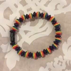 Rainbow magnetic closure bracelet